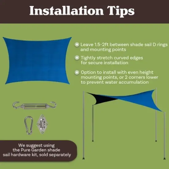 10' x 13' Sun Shade Sails Canopy image {6}