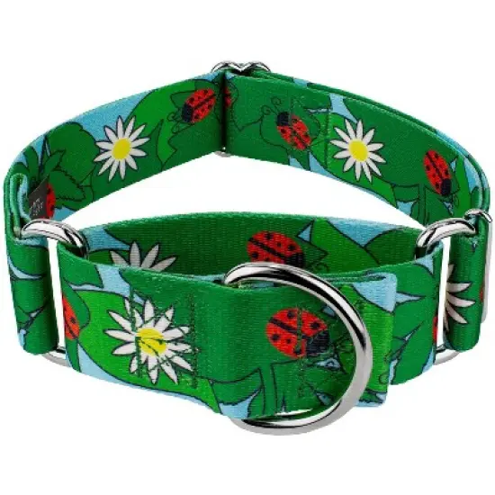 Country Brook Petz 1 1/2 Inch Ladybug Picnic Martingale Dog Collar image {5}