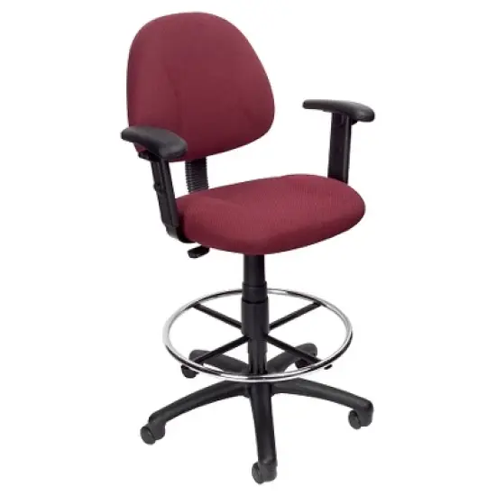 Drafting Stool with Footring and Adjustable Arms - Boss Office Products image {8}