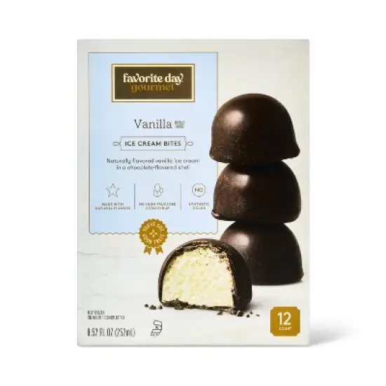 Vanilla Flavored Ice Cream Bites - 8.52oz/12ct - Favorite Day&trade; image {3}