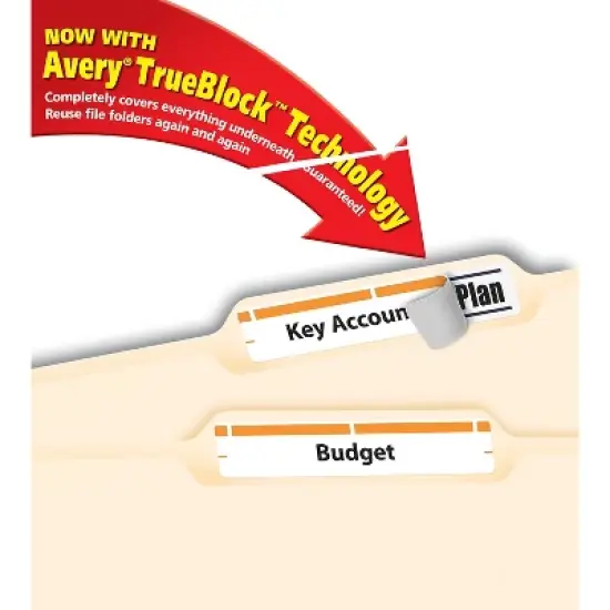 Avery Permanent File Folder Labels TrueBlock Inkjet/Laser Orange Border 750/Pack 5166 image {4}