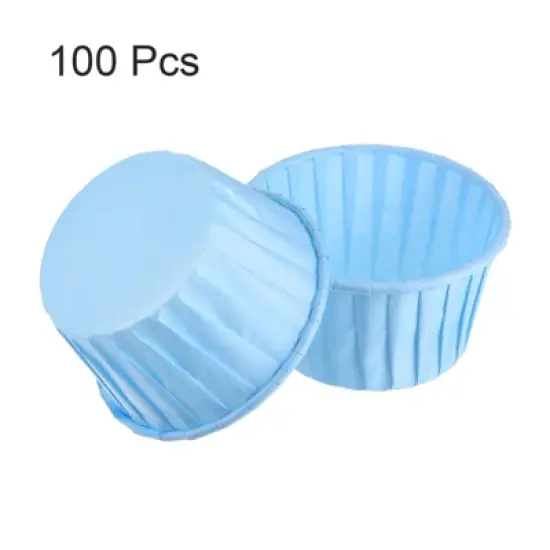 Unique Bargains Paper Grease Resistant Heat Resistant Non Stick Baking Cups Standard Size 3.5oz image {2}