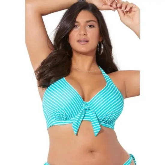 Swimsuits for All Women&rsquo;s Plus Size Belle Halter Underwire Bikini Top image {3}