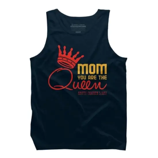 Men's Design By Humans Mother's Day Mom You Are The Queen By tmsarts Tank Top image {2}