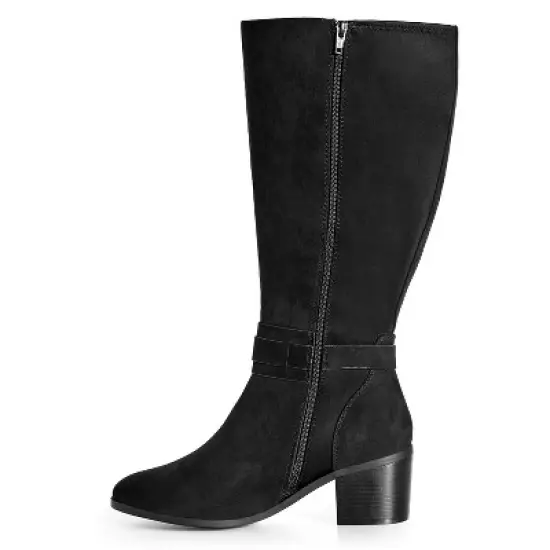 Women's Wide Fit Helen Tall Boot - Black | AVENUE image {3}