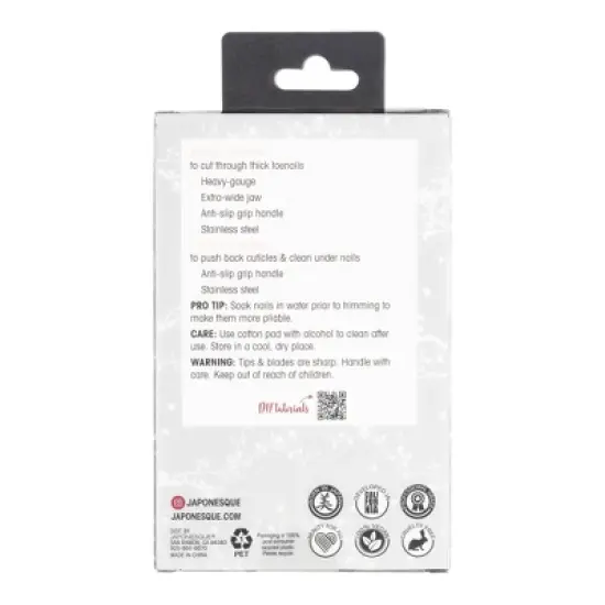 JAPONESQUE Toenail Clipper & Cuticle Pusher Soft Touch image {7}