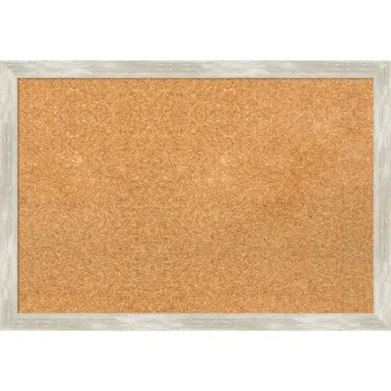 Amanti Art Crackled Metallic Narrow Framed Corkboard, Natural Cork image {7}