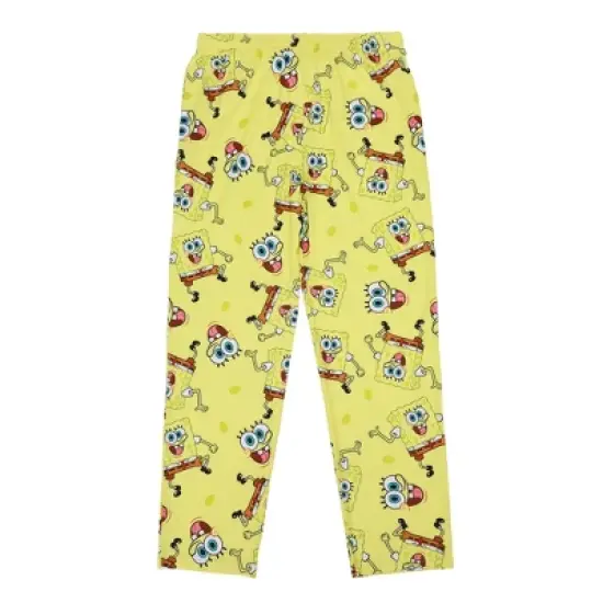 Men's Adult Yellow SpongeBob SquarePants Sleep Pants image {2}