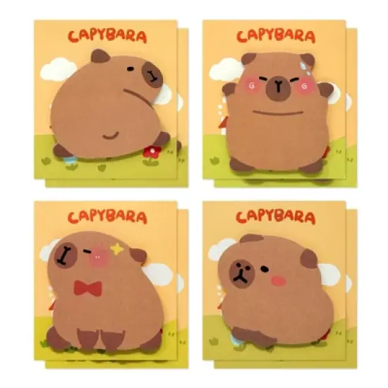 Wrapables Cute Capybara Sticky Notes (Set of 8) image {4}