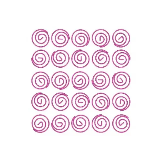 JAM Paper Colored Circular Paper Clips Round Paperclips Hot Pink Fuchsia 2187136B image {3}