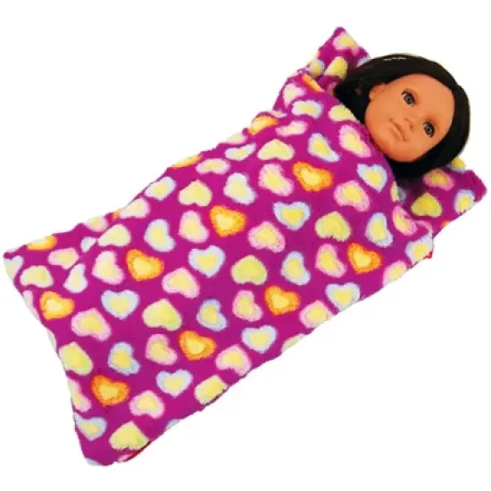 The Queen's Treasures Set of Two Pink & Purple 18 Inch Doll Sleeping Bags image {6}