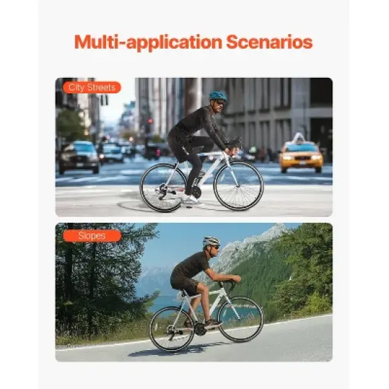 VEVOR Road Bike, 700C Wheels Racing Bike, SHIMANO 21 Speeds Drivetrain City Commuter Road Bicycle with Carbon Steel Frame, White image {5}