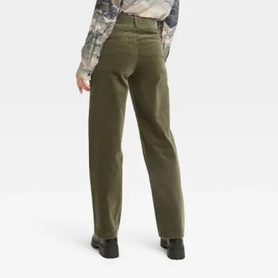 Houston White Adult Velvet Pants - Green image {1}