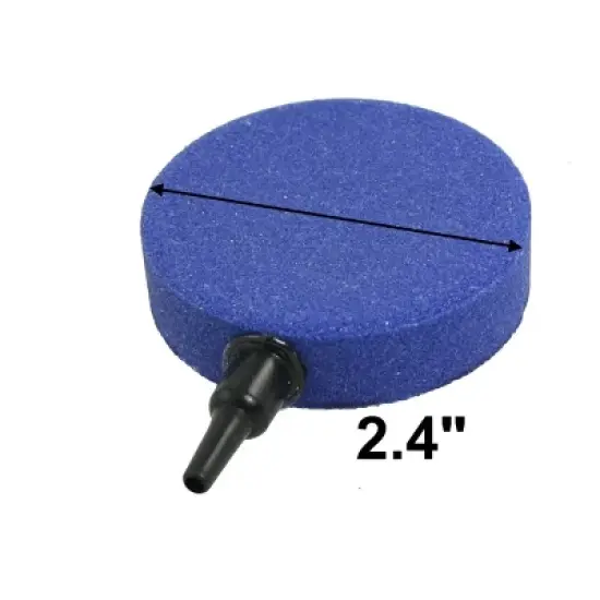 Unique Bargains Aquarium Fish Tank Bubble Maker Blue Round Airstone 2.4"x0.59" image {1}