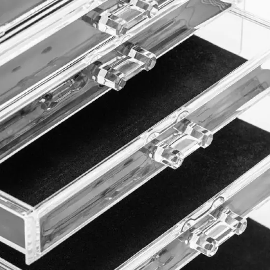 Sorbus 4-piece Makeup and Jewelry Storage Case Display - Spacious Design - Great for Bathroom, Dresser, Vanity and Countertop image {2}