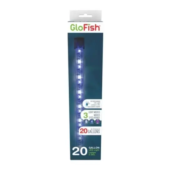 GloFish 10" LED White, Blue and Magenta Light Stick for Fish Aquariums up to 20gal Aquarium Ornament Decor image {14}