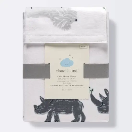 Fitted Crib Sheet - Cloud Island&trade; Two by Two Animals image {4}