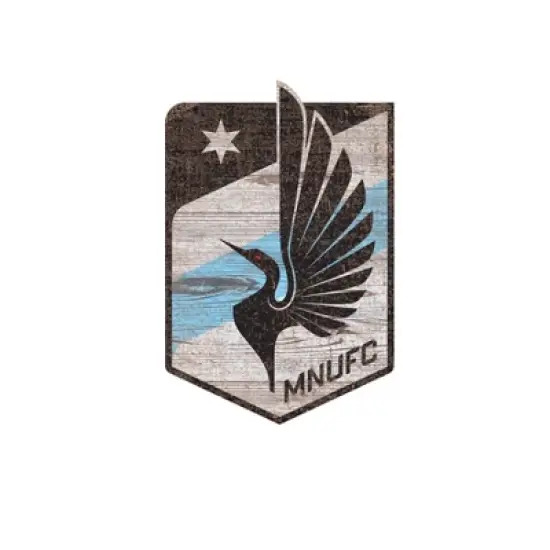 MLS Minnesota United FC Distressed Logo Cutout Sign image {1}
