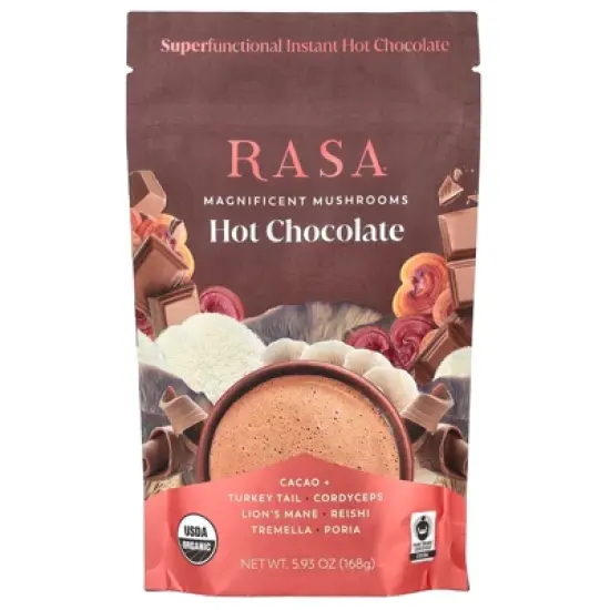 Rasa Magnificent Mushrooms, Hot Chocolate , 5.93 oz (168 g) image {2}