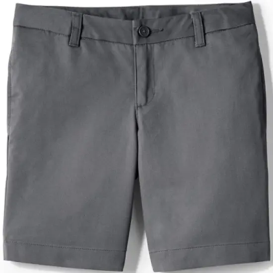 Lands' End Girls Plain Front Blend Chino Shorts image {3}