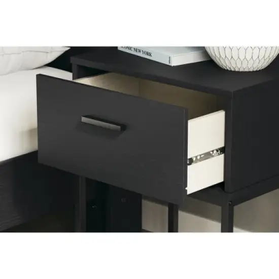 Signature Design by Ashley Socalle 1 Drawer Nightstand, Black image {6}