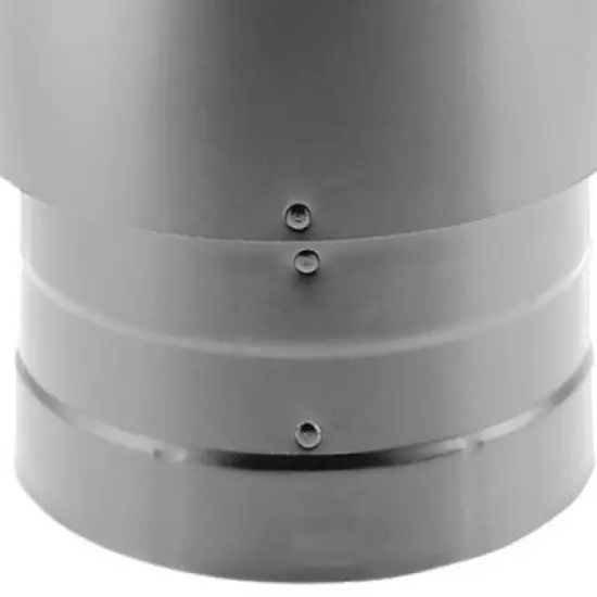 DuraVent DVL 6DVL-X8 Double Wall Interior Stove Pipe Increaser to Vent Smoke & Exhaust, 6 Inch Diameter to 8 Inch Diameter Connection, Black image {2}