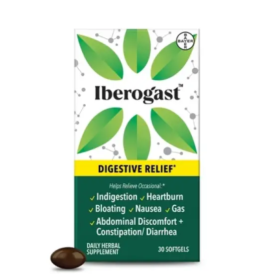 Iberogast Softgels Dual Action Digestive Relief Daily Herbal Supplements - 30ct image {7}