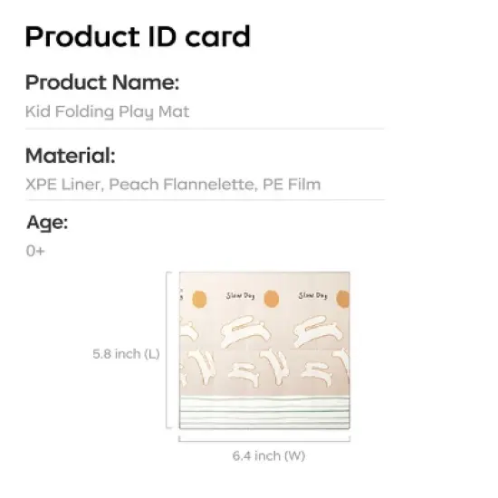 Bc Babycare Double-Sided Baby Playmat Thickened Padding Toddler Kids Folding Playmat image {6}