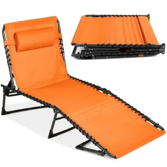 Best Choice Products Patio Chaise Lounge Chair, Outdoor Portable Adjustable Pool Recliner w/ Pillow image {20}
