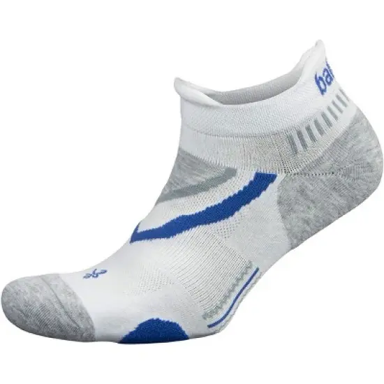 Balega UltraGlide No Show Running Socks - White/Midgray image {3}