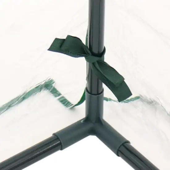 Sunnydaze Outdoor Portable Plant Shelter Mini Greenhouse with Double Zipper Doors and Cover - Clear image {3}