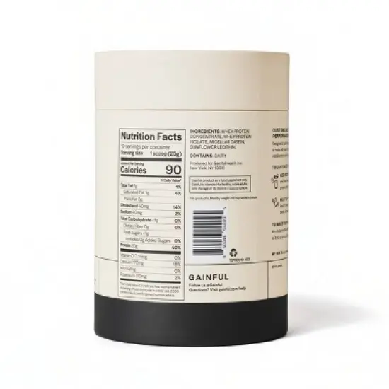 Gainful Whey Protein Powder - Unflavored - 8.8oz image {4}