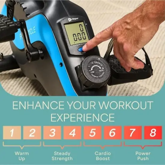 Lifepro Under Desk Bike Pedal Exerciser - 3-in-1 Mini Exercise Bike with Resistance Bands, Arm & Leg Workout, Fitness App Compatible image {3}