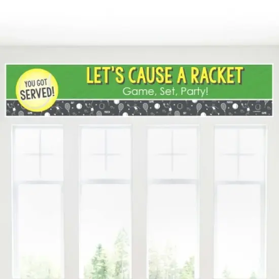 Big Dot of Happiness You Got Served - Tennis - Tennis Ball Party Decorations Party Banner image {3}