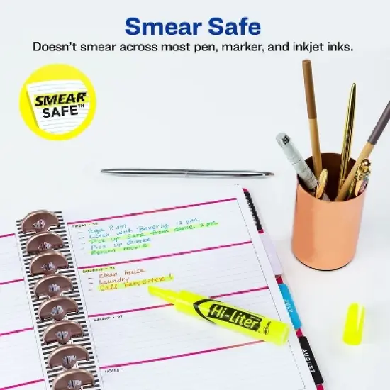 Avery HI-LITER Desk-Style Highlighters Chisel Tip Fluorescent Yellow 36/Box 98208 image {1}