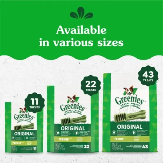 Greenies Teenie Chewy Dental Dog Treats Original Chicken - 12oz/43ct image {9}