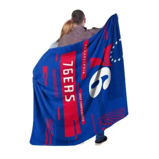 NBA Philadelphia 76ers Digitized 60 x 80 Raschel Throw Blanket image {2}