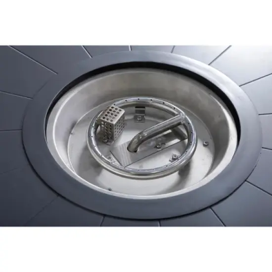 25" H x 32" W Aluminum Outdoor Fire Pit Table with Lid(Espresso) image {3}