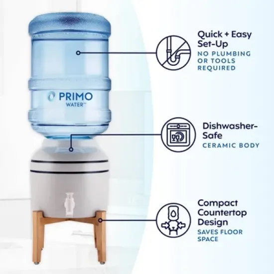 Primo Water Countertop Water Dispenser: White Beverage Server for Cold Drinks, Dishwasher-Safe, 1-Year Warranty image {2}