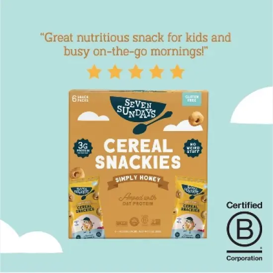 Seven Sundays Simply Honey Gluten Free Cereal Snackies - 6oz/6ct image {3}