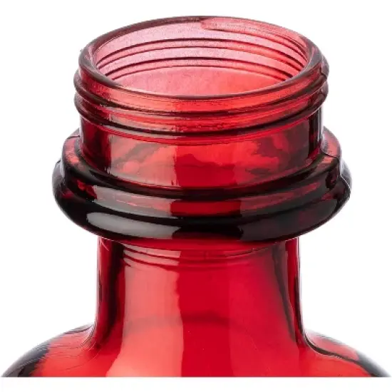 More Birds Red Elixir Vintage Glass Medicine Bottle Hummingbird Feeder - 13 oz image {5}