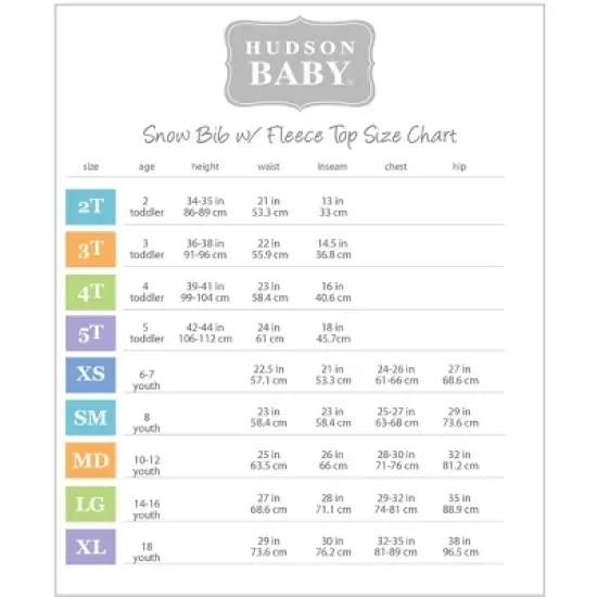 Hudson Baby Unisex Snow Bib Overalls with Fleece Top, Navy image {3}