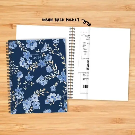 Willow Creek Press 8.5"x11" 2026 Blue Floral Softcover Weekly Planner image {4}