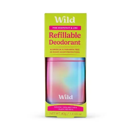 Wild Cosmetics Cream Deodorant - Grapefruit & Lime with Ombre Case - Aluminum-Free image {6}