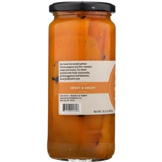 Divina Roasted Yellow Peppers - Case of 6/16.2 oz image {3}