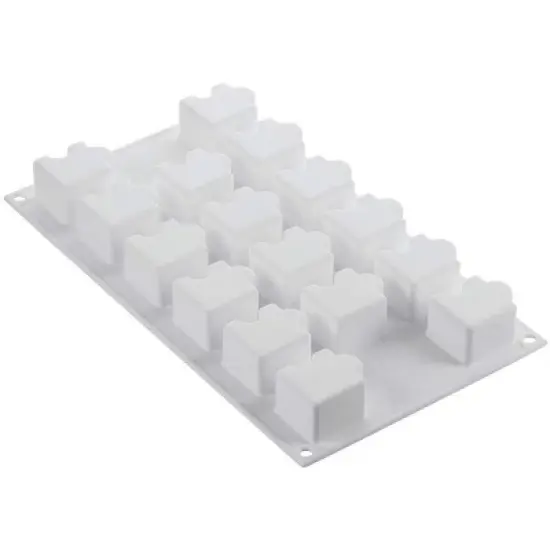 Silikomart Puzzle Silicone Mold Inch x Inch x Inch High (1.65x1.33 x 1.10"H, 16 Cav.) image {2}