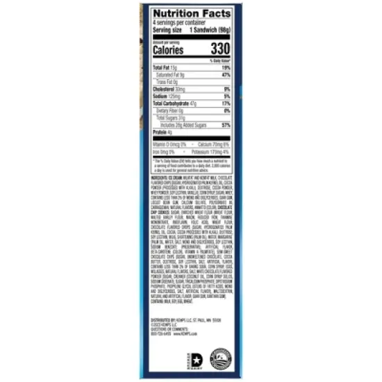 Kemps Vanilla Frozen Kempswich - 4pk image {5}