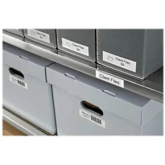 DYMO D1 High-Performance Polyester Removable Label Tape 3/8" x 23 ft Black on White 41913 image {5}