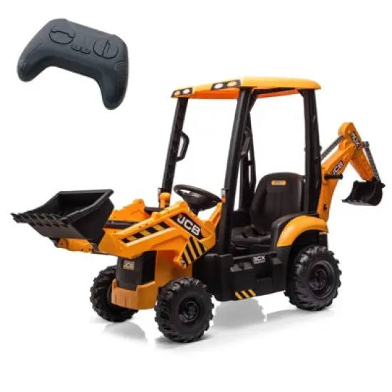 Acekool 12V 4-in-1 Ride-On Excavator & Bulldozer with Remote, Adjustable Seat & Front Loader image {8}
