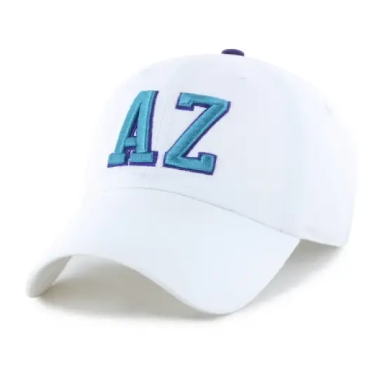 MLB Arizona Diamondbacks White Cooperstown Clique Hat: Cotton Adjustable Baseball Cap image {4}